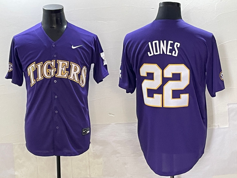 Men 2025 LSU Tigers #22 Jones blue Joint Name Nike NCAA 2025  Jersey